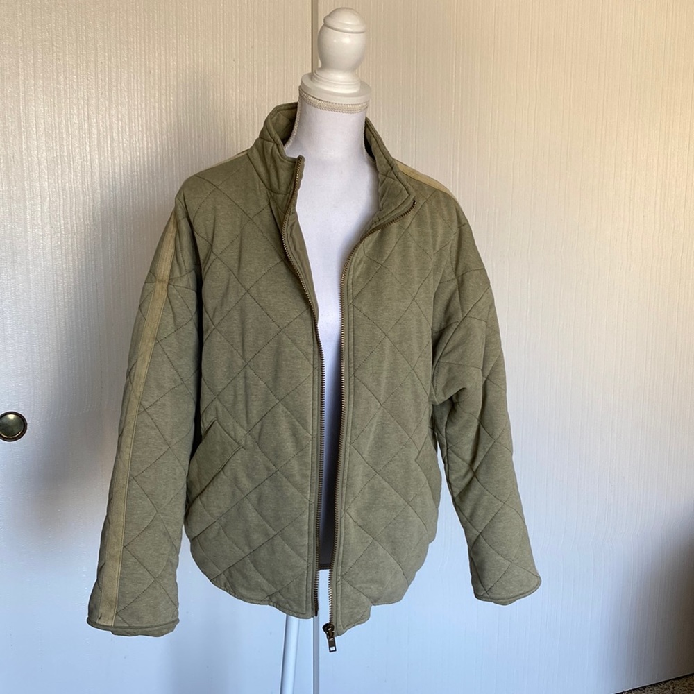 Gena quilted French terry lightweight jacket